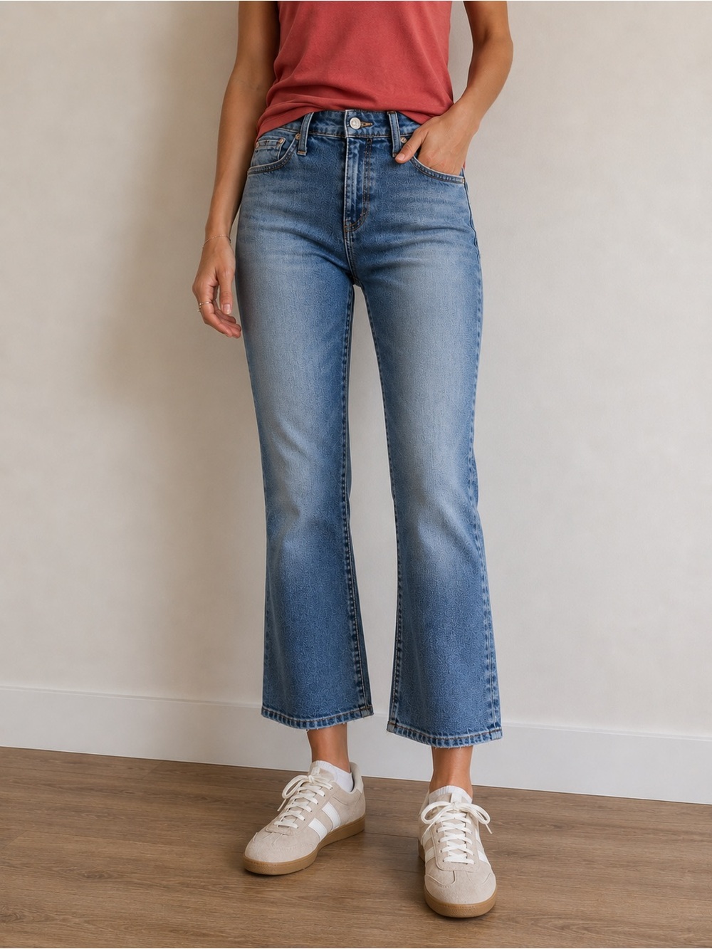 AG Adriano Goldschmied Farrah Boot Cut Crop Light Wash Size 25